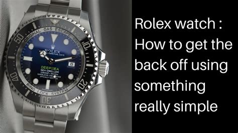 how to take off rolex watch